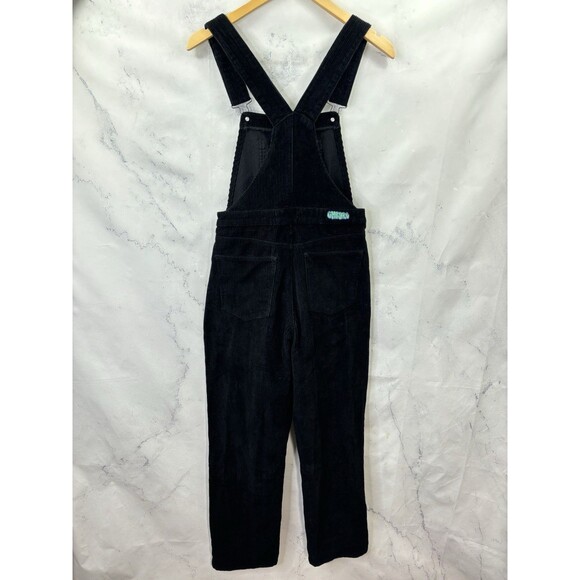 Empyre Suzie Corduroy Bib Overalls Womens S Black Retro Grunge 90s Baggy - Picture 8 of 16